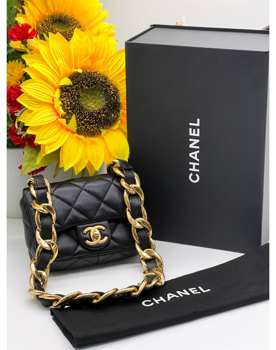 CHANEL 22S CHAIN FLAP BAG MICROCHIP FULL SET